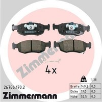 Zimmermann BremsbelÄGe Satz Vorne Passend FüR Fiat 500 500E Panda Lancia Ypsilon