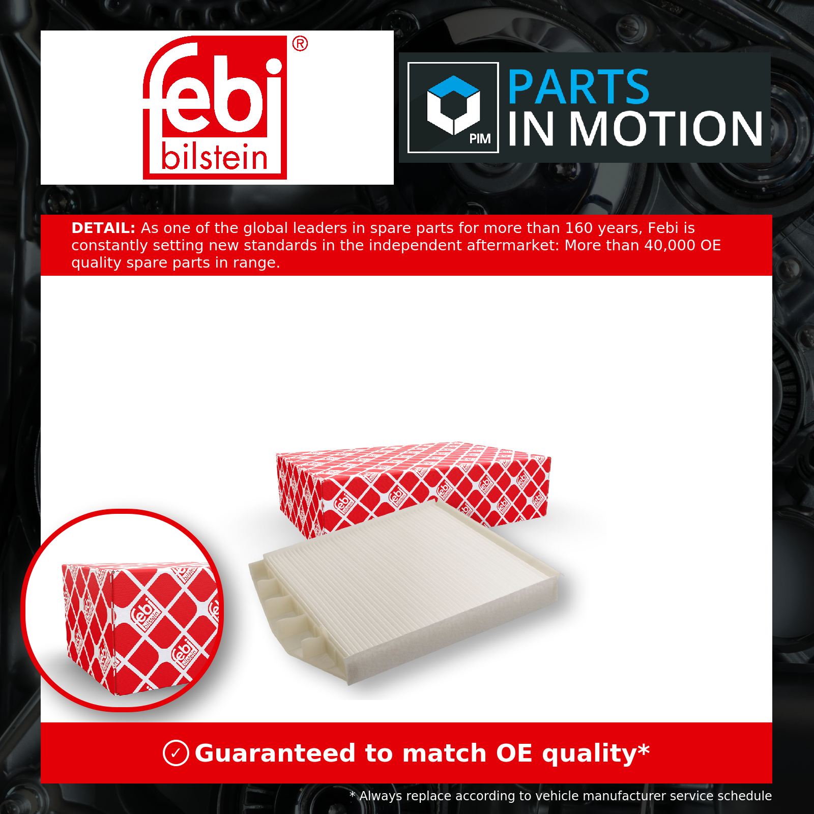 ✅Fits FEBI FE101651 Filter, cabin air FE101651 Cabin filter fits: VO ⭐UK Seller⭐ - Image 5