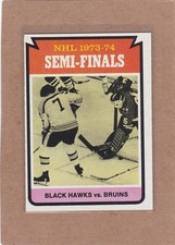 1974-75 TOPPS HOCKEY STANLEY CUP SEMI FINALS #214 EXMT *A45595