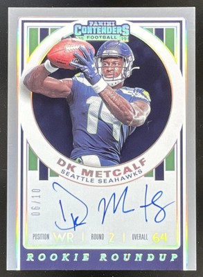 2019 Contenders Rookie Roundup Gold RPS #RRA-DM David Montgomery RC Auto /10