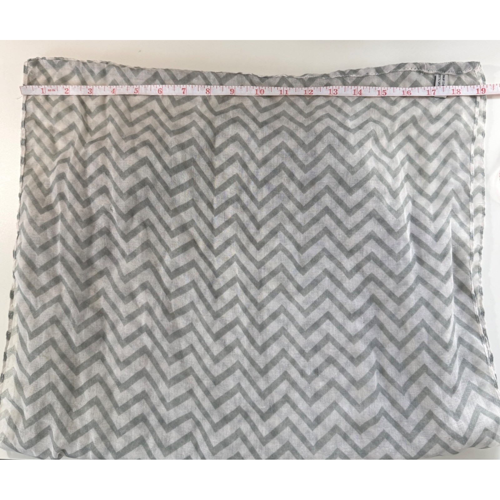 Lightweight Chevron Pattern Infinity Scarf Grey W… - image 4
