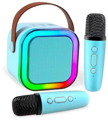 Mini Karaoke Machine for Kids & Adults, Portabletooth Speaker with 2 Blue