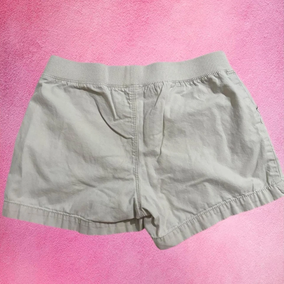 Pantalones cortos cargo vintage descoloridos Glory tiro bajo 100 % algodón beige Foto 4 de 4