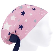 Scrub hat, cotton scrub cap, scrub hats for women, surgery caps stars