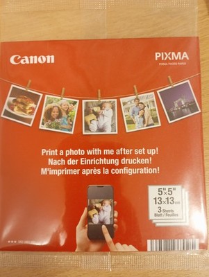 Canon Pixma Photo Paper, 3 Blatt, 13 cm x 13 cm
