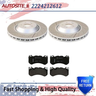 Front Brake Pads & Rotors Kit For 2014-2020 Benz W222 S63 S65 AMG 0004204400