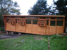 24ft  x 6ft Pigeon Loft 4 Sections with Sputniks