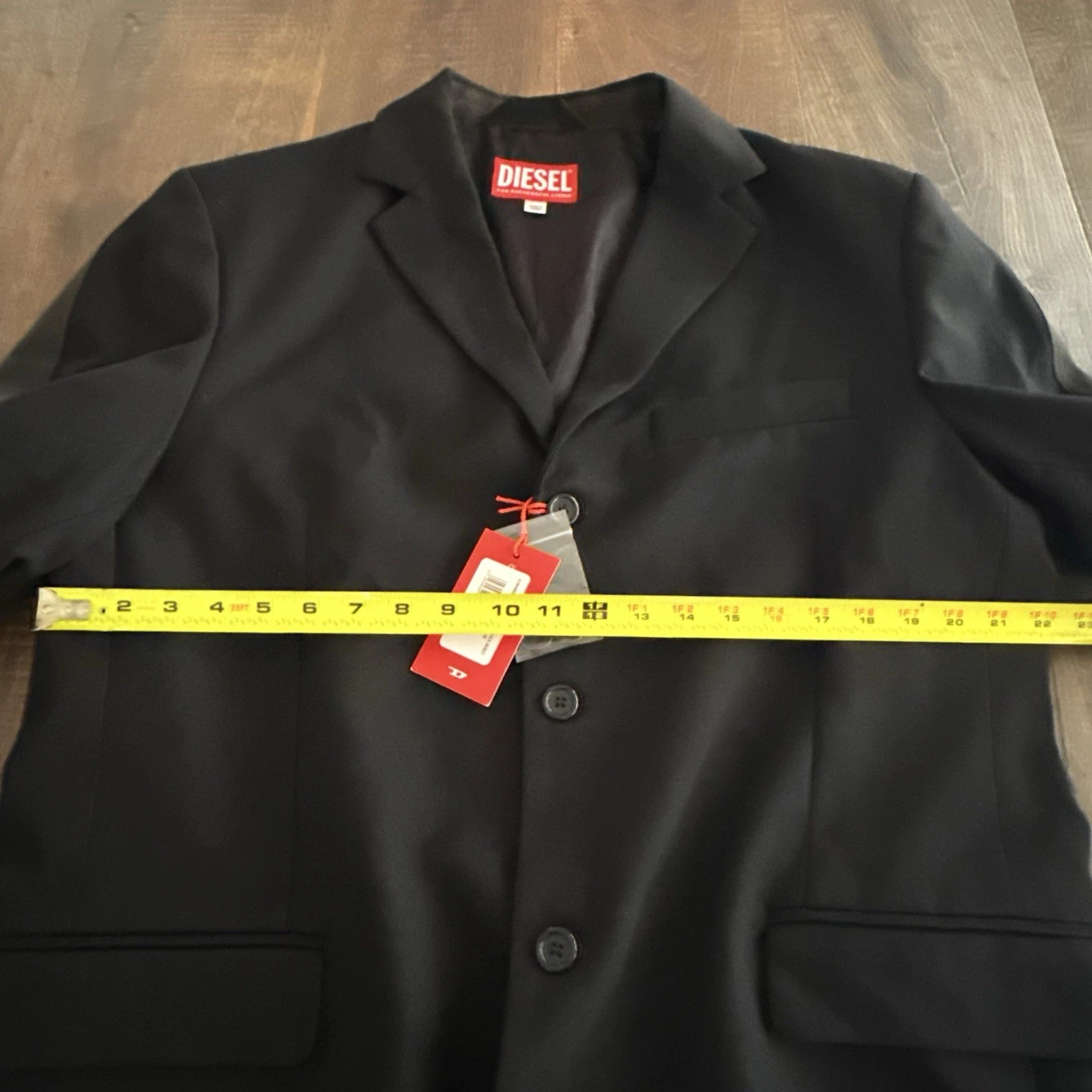BNWT $700  Diesel J Warhols Men’s Blazer Jacket XL / XXL Black Gray 52 9XX Vtg image 10