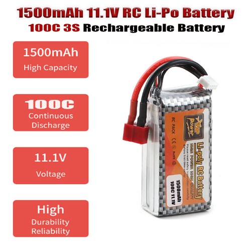 100C 11.1V 1500mAh LiPo Battery 3S Deans T Plug for RC Car Airplane Helicopter - Picture 2 of 8