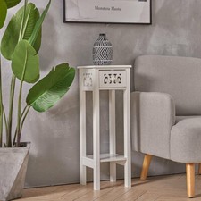 Vintage Slim Corner Table Wood Sofa Side End Stand Hall Drawer Cabinet Furniture