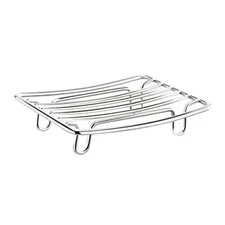 Stainless Steel Wire Bar Soap Dish Draining Sponge Holder Countertop Soap Stand 