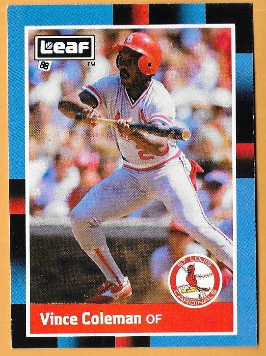 ロバート・シモンズ VINCE COLEMAN ST. LOUIS CARDINALS #128 - LEAF NM-MT 1988 | eBay