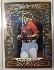 2023 Panini Chronicles - Obsidian Masataka Yoshida RC Electric Etch Orange 23/75