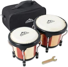 EastRock 4 5 Inch Bongo Drums Set Weatherproof Wood Durable Sound Quality