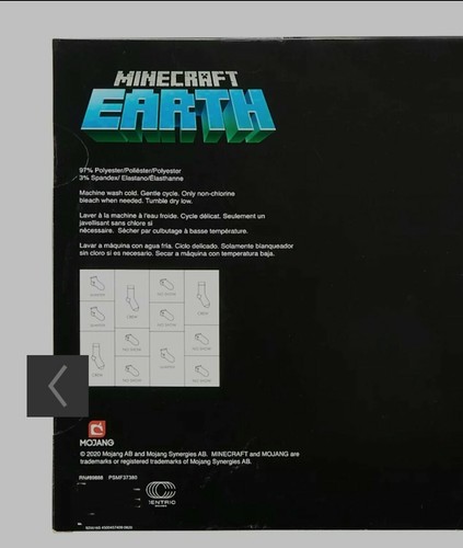 MINECRAFT Advent Calendar Boys Socks Sz 10-4 Minecraft Socks Gift for Boys Socks - Picture 4 of 4