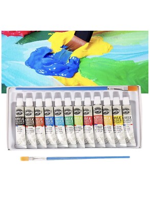 Beenle-Icey 12 Farben 12ml Prime Acrylfarbe Tuben Set Jungen Mädchen Student Neu