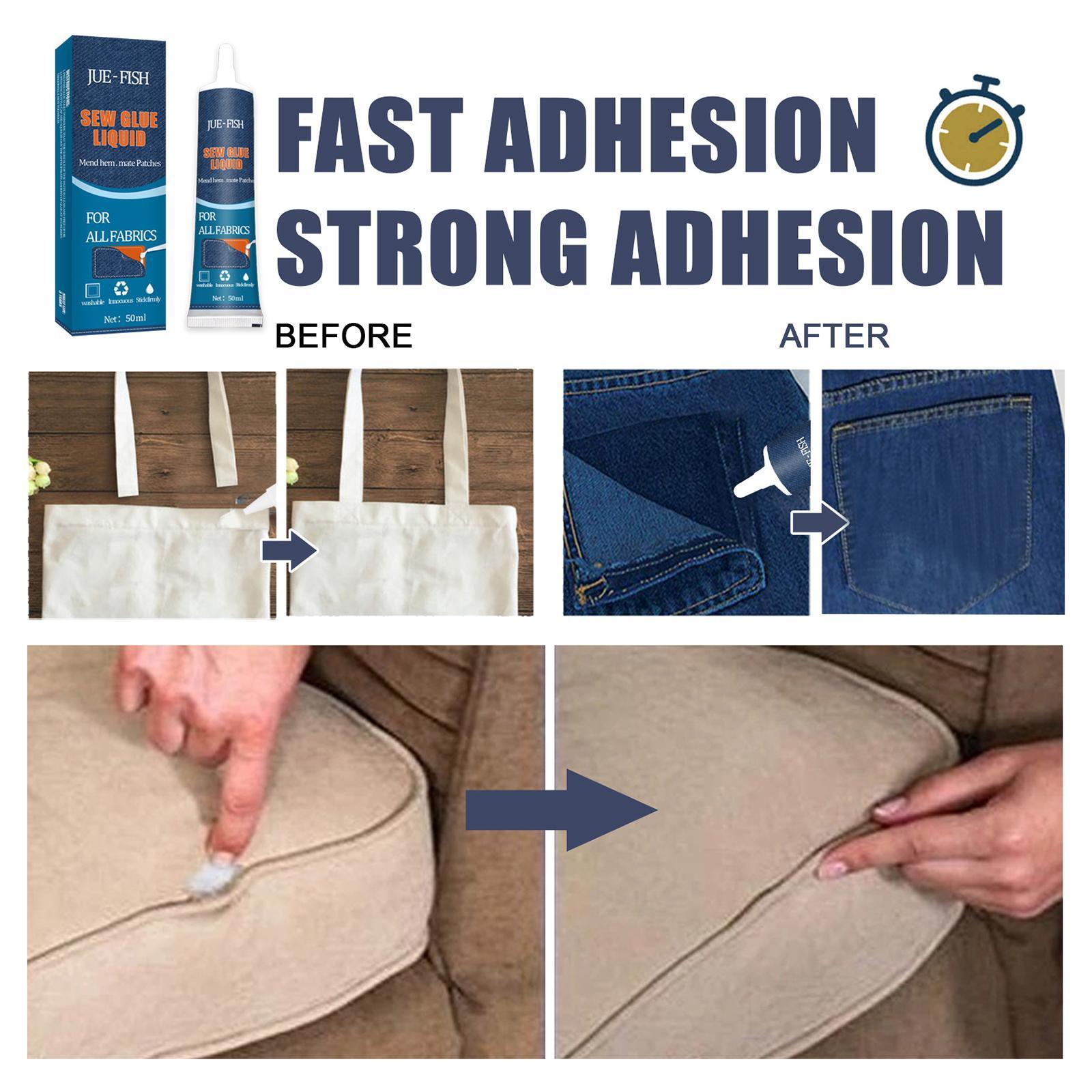 Strong Fabric Glue Sewing Tools Liquid Permanent Washable eBay