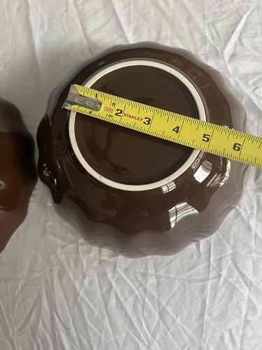 Kate Spade Lenox 2 Serving Bowls brown with gold trim With Brown Leafs - Picture 6 of 8