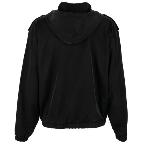 MOSCHINO COUTURE Oversize Nylon Biker Hooded Jacket Coat Black 50 M L - Picture 6 of 9