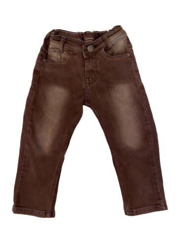 Jeans coupe mince Tommy Hilfiger marron tout-petit taille 3T 17x13 bon état - Photo 1/7