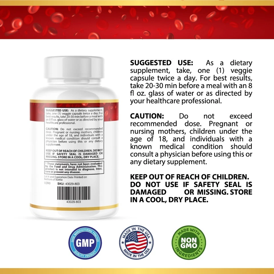 Balance sanguíneo - Apoyo sanguíneo - 60 cápsulas Foto 4 de 4