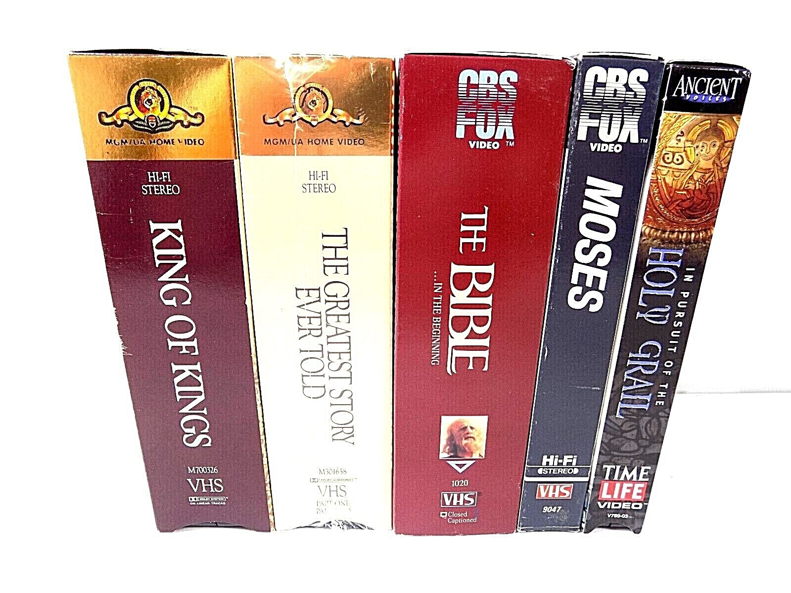 VHS The Greatest Story Ever Told, King of Kings, The Bible, Moses, Holy