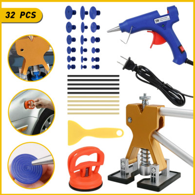 Car Paintless Dent Repair Dint Hail Damage Remover Puller Lifter 32 Tab Tool Kit
