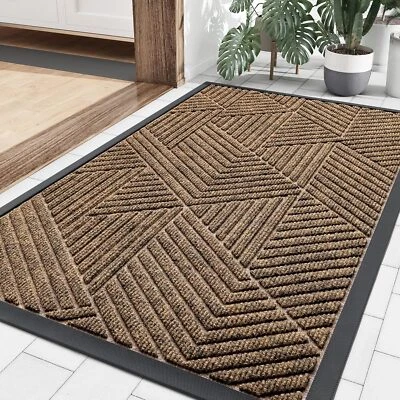 Front Door Mat Outdoor Indoor Heavy Duty Non Slip Doormat for Entrance Floor