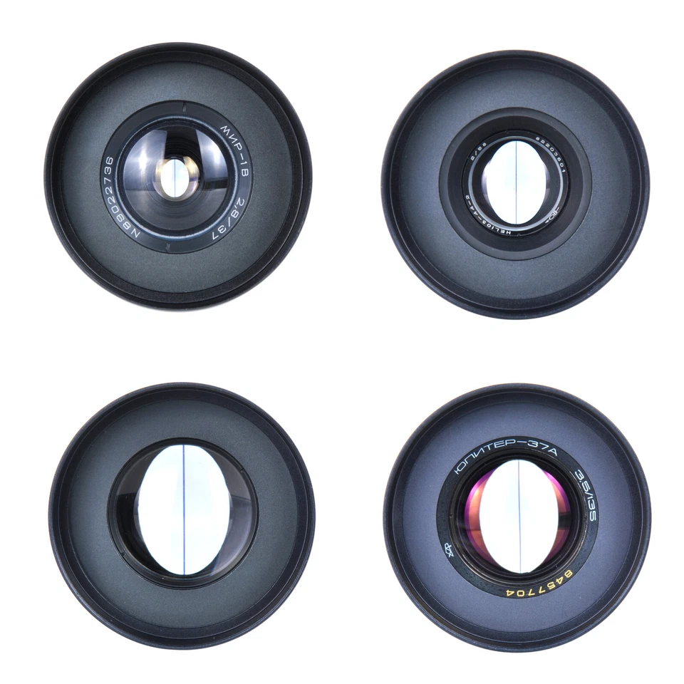 Soviet 37/58/85/135mm Cine Mod Lenses Set For Canon EF Mount w/ Case! - Image 4 of 4