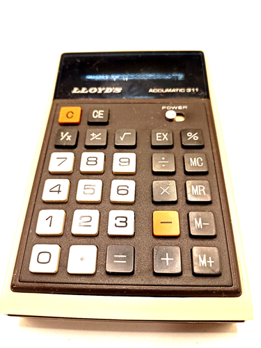 Calculatrice  LLOYD'S ACCUMATIC 310 Vintage old School Vert Led