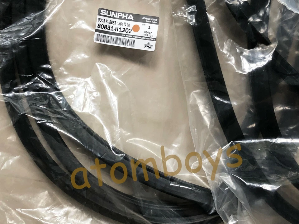 For Nissan DATSUN SUNNY 1200 KB110 COUPE WEATHERSTRIP DOOR SEAL 5 PCS. RUBBER - Image 4 of 4