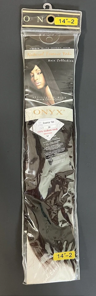 Extensión de tejido Yaki esencia natural 100 % cabello humano diamante negro ONYX 14" Clr2 Foto 4 de 4