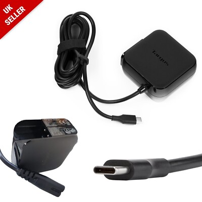 Original 45W Schnell USB C Ladegerät Adapter mit UK Stromkabel für DELL HP Lenovo
