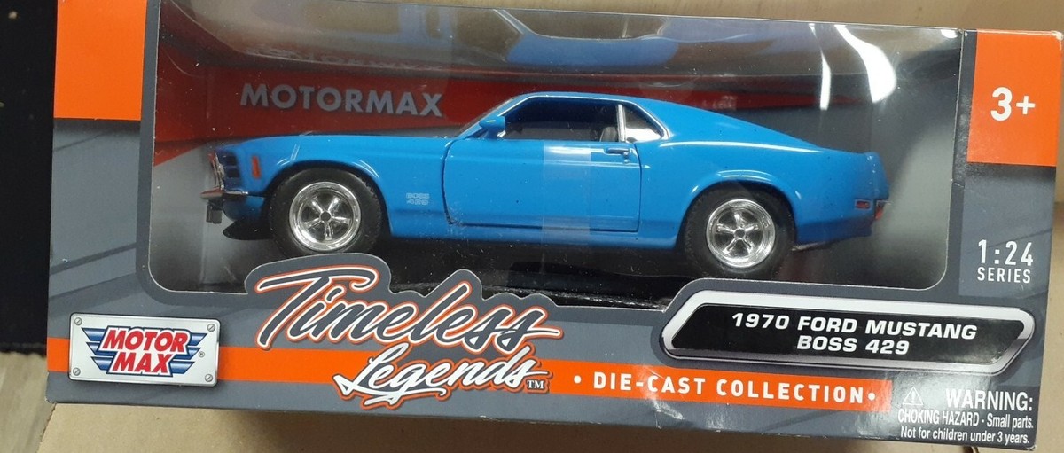 1970 Ford Mustang Boss 429 Blue 1/24 Diecast Model Car by