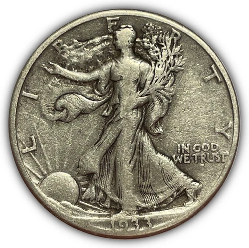 1933-S Walking Liberty Half Dollar Near Extremely Fine XF/VF++ Coin #22746