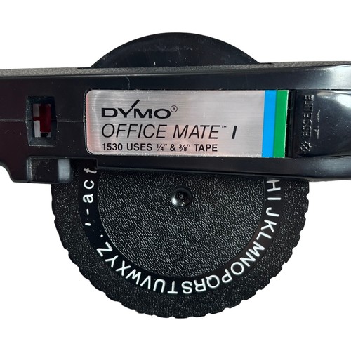 Dymo Office Mate I 1 1530 Labeling Machine Uses 1/4" and 3/8" Tape - Picture 2 of 11