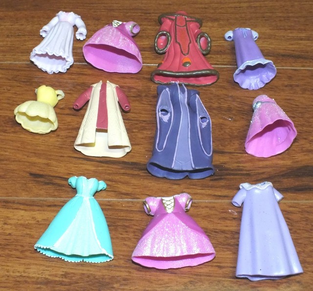 *Lot of 11* Walt Disney Rubber Replacement Dresses Made For Figurine