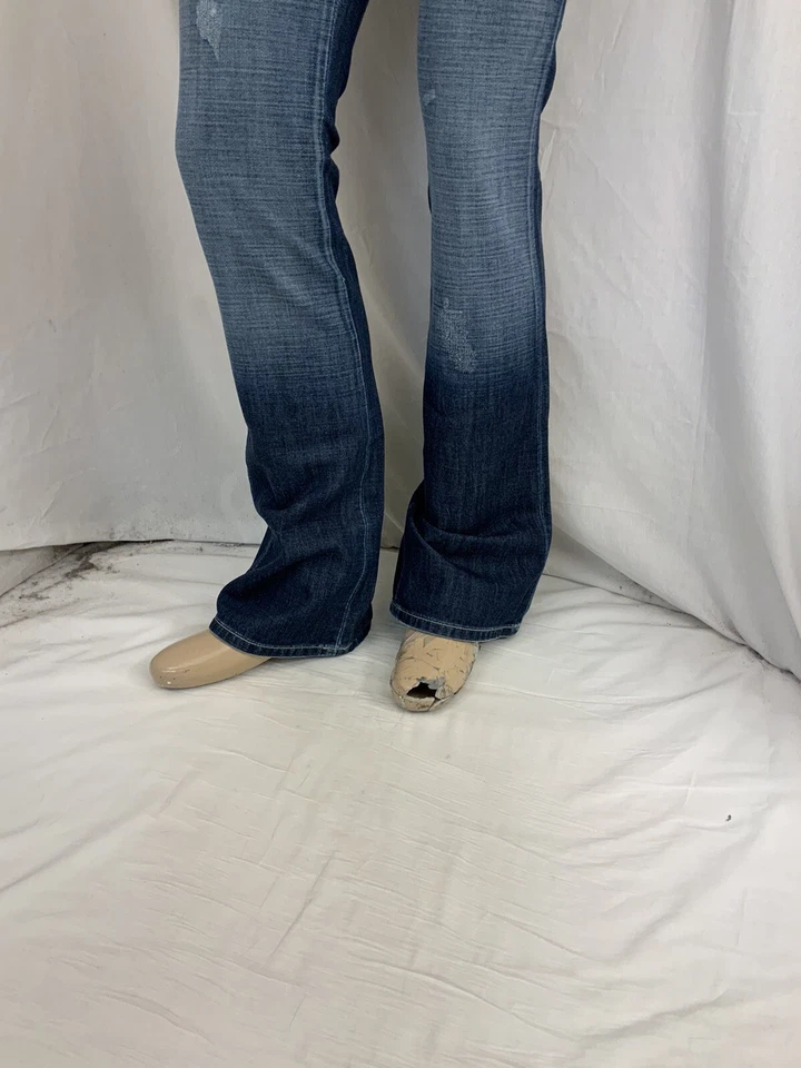 Pantalones de mezclilla antiguos talla 27 azul 100 % algodón hechos en México nuevos con etiquetas YGI N1-346CG Foto 4 de 4