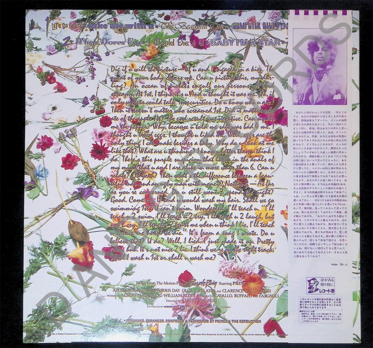 PRINCE -Purple Rain- Rare Purple Vinyl Japanese LP with