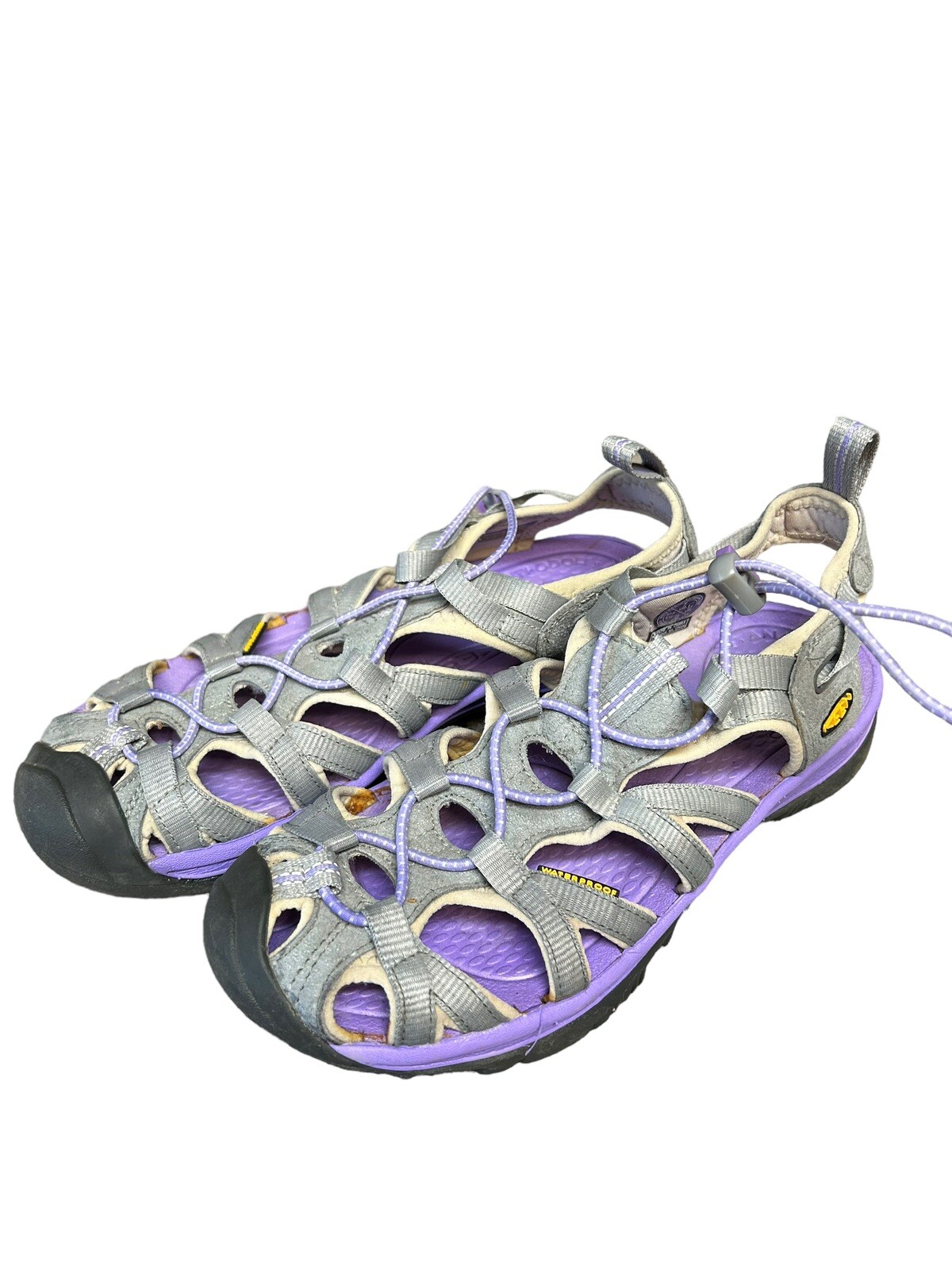 KEEN Sandali da acqua da donna grigi viola taglia 7 punta protetta taglia 7