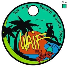 V3 ROCKIN' SURFIN' surf music show RARE LIMITED EDITION PATHTAG glow in dark