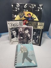 LOT OF ELVIS PRESLEY VTG MERCHANDISE JOURNAL/NOTEPADS/1 BLANK CARD/GIFT BAG