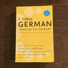 German English Concise Dictionary Collins 4th Fourth Quick Reference Translation