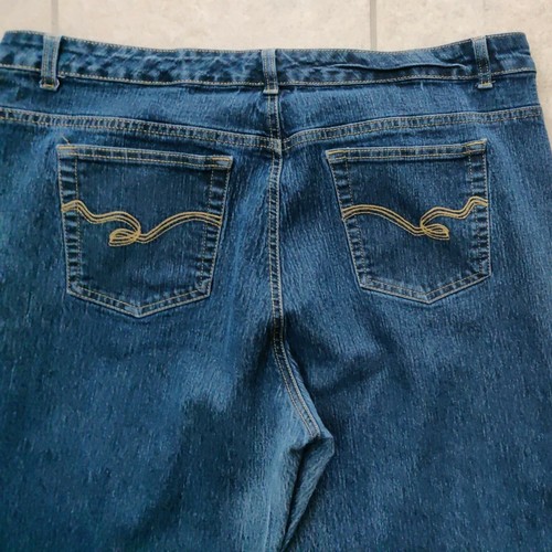 Relativity women's size 18W denim jeans dark wash zip straight leg 5 pockets - Picture 5 of 6