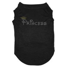Dog Cat Pet Puppy Shirt Rhinestone Sparkle Bling Princess Crown Crystal