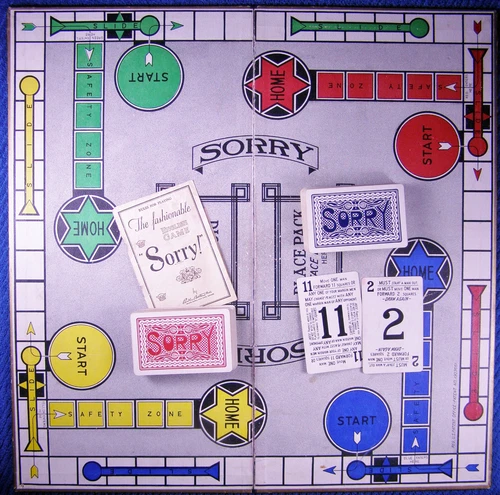 Dated 1935 Vintage SORRY Game - Board and Cards - Parker Bros 1st US Edition
