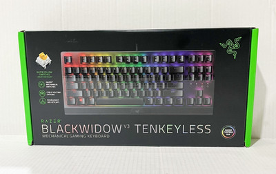 Razer BlackWidow V3 TKL Mechanical Gaming Keyboard: Yellow Mechanical Switches