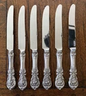 Reed & Barton Francis 1st Sterling 9 1/4” Dinner Knives. Set of 6, No Mono.
