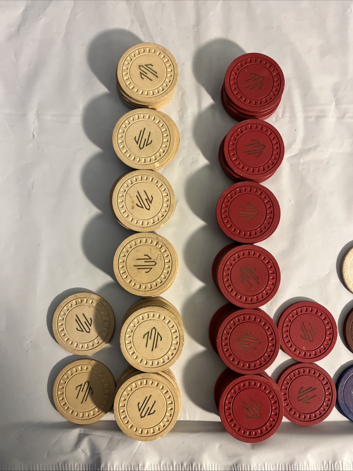 Poker Chip Lot 137 JLL Monogrammed Pieces Plus 3 Others | eBay