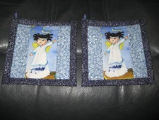 Christmas Angel Handmade Kitchen Potholder Set of 2